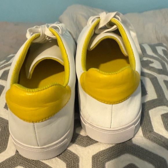 Tory Sport White and Yellow Casual Sneakers - Picture 4 of 5